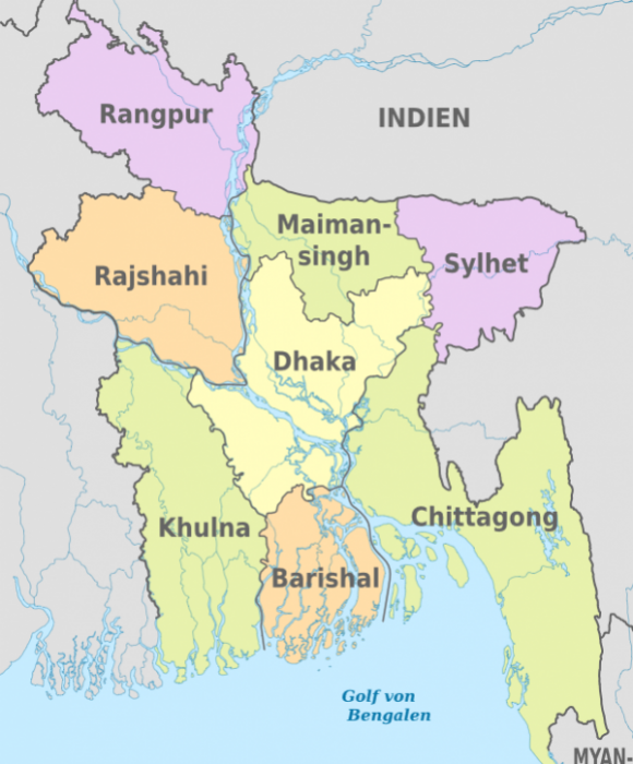 Karte von Bangladesh